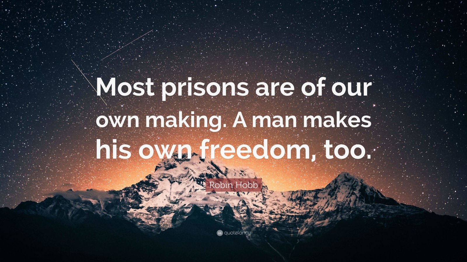 We Have Been Building Our Own Prison…