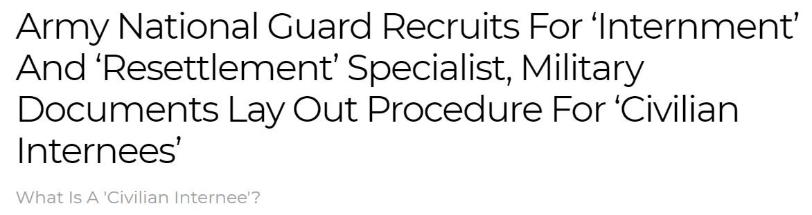 Military Set To Detain US Citizens?