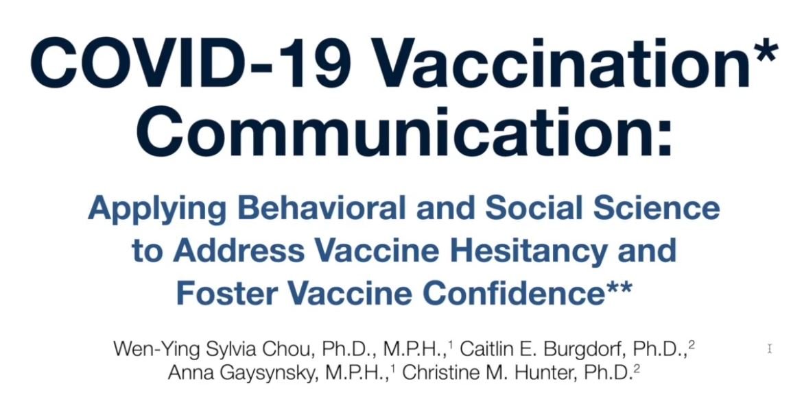 NIH Vaccine Strategy Guide Targets the Unvaxxed