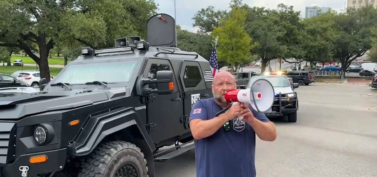 Alex Jones Harassed For Protesting New COVID Mandates